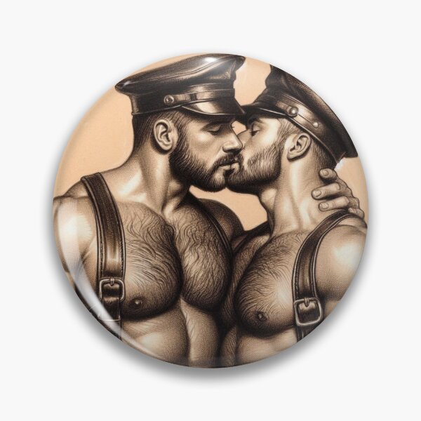 Item preview, Leather Bar Hunks Tom of Finland Leather Man Tribute Gay Art designed and sold by ItsAKinkThing.