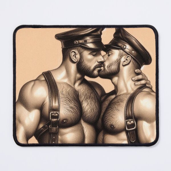 Item preview, Leather Bar Hunks Tom of Finland Leather Man Tribute Gay Art designed and sold by ItsAKinkThing.