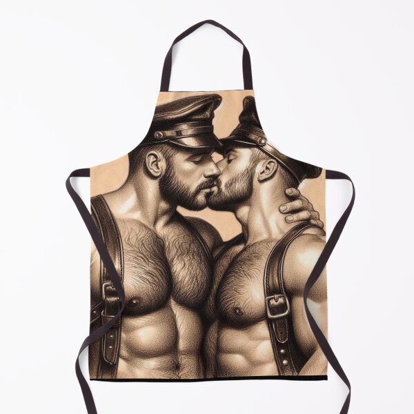 Item preview, Leather Bar Hunks Tom of Finland Leather Man Tribute Gay Art designed and sold by ItsAKinkThing.
