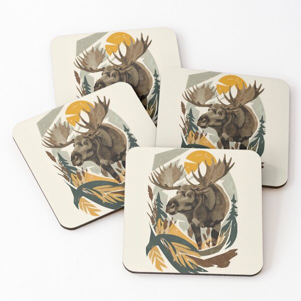 Item preview, Abstract Paper Collage Moose Forest Nature Wildlife   designed and sold by TackyTime.