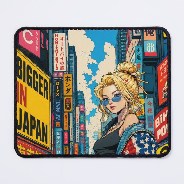 Item preview, Copy of Bigger in Japan – Retro Cyber U.S.A. Anime Girl Poster designed and sold by zumerdiego.