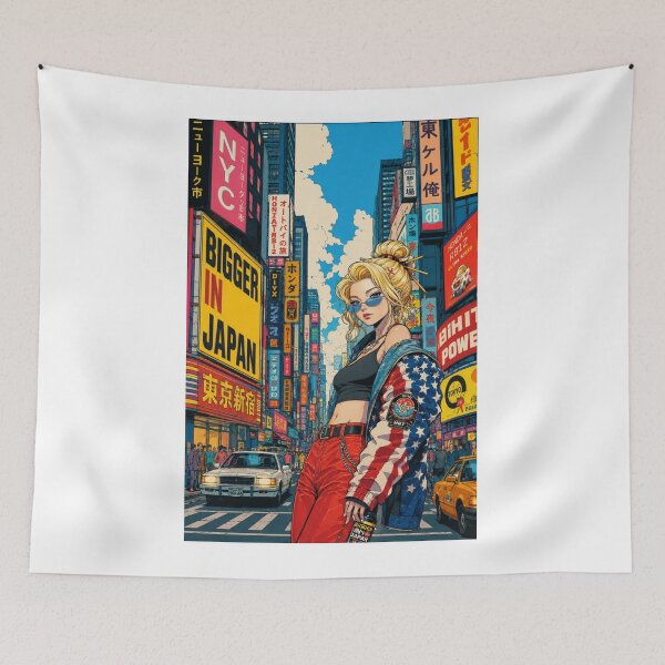 Item preview, Copy of Bigger in Japan – Retro Cyber U.S.A.  Anime Girl Poster designed and sold by zumerdiego.