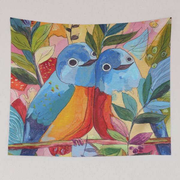 Item preview, Small Colorful Bird Whimsical Nature Decor Illustration  designed and sold by AlisaArtDecor.