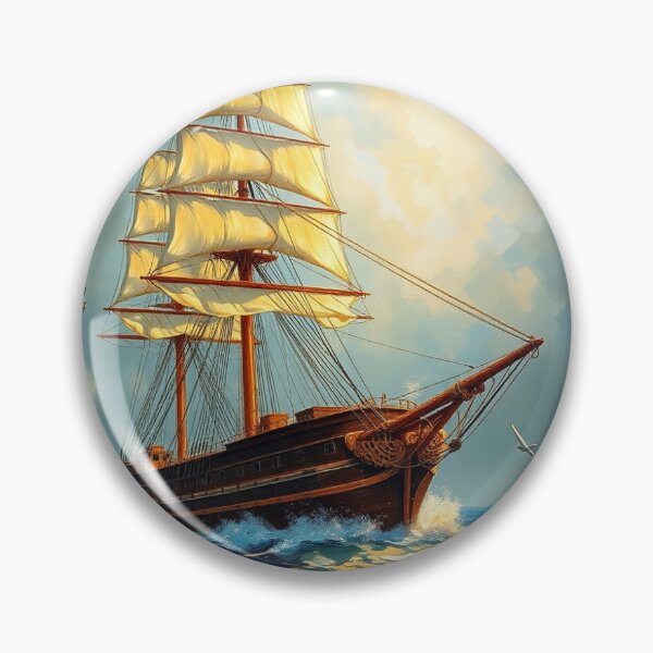 Item preview, A sailing ship warship at sea. designed and sold by oldMastersofart.