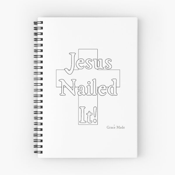 Item preview, Jesus Nailed It!  (White text/White Cross) designed and sold by GraceMadeArt.