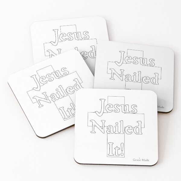 Item preview, Jesus Nailed It!  (White text/White Cross) designed and sold by GraceMadeArt.
