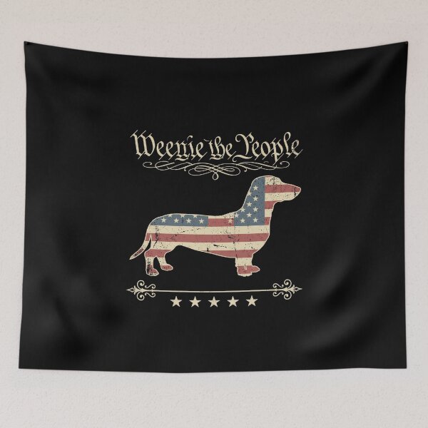 Item preview, Weenie The People Funny Dachshund USA Flag Patriot designed and sold by SofenArt.