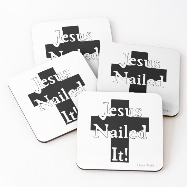 Item preview, Jesus Nailed It!  (White text/Black Cross) designed and sold by GraceMadeArt.