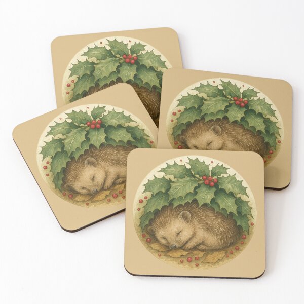 Item preview, Hedgehog Under Holly designed and sold by ChirpInc.