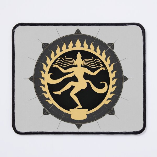 Item preview, Golden Nataraja Shiva Art – Cosmic Dance of Lord Shiva | Spiritual Hindu Mandala Design designed and sold by IndianShopper.