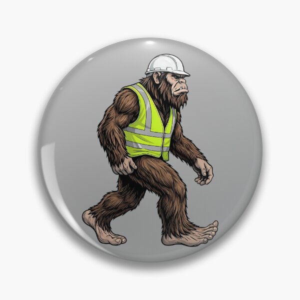 Item preview, Bigfoot Construction Worker Sasquatch Safety Vest Builder Performance designed and sold by GreggRoss.