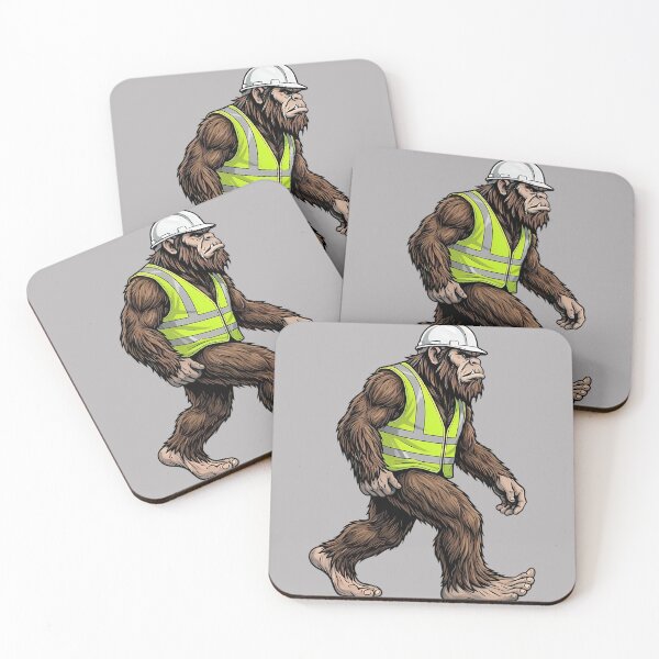 Item preview, Bigfoot Construction Worker Sasquatch Safety Vest Builder Performance designed and sold by GreggRoss.
