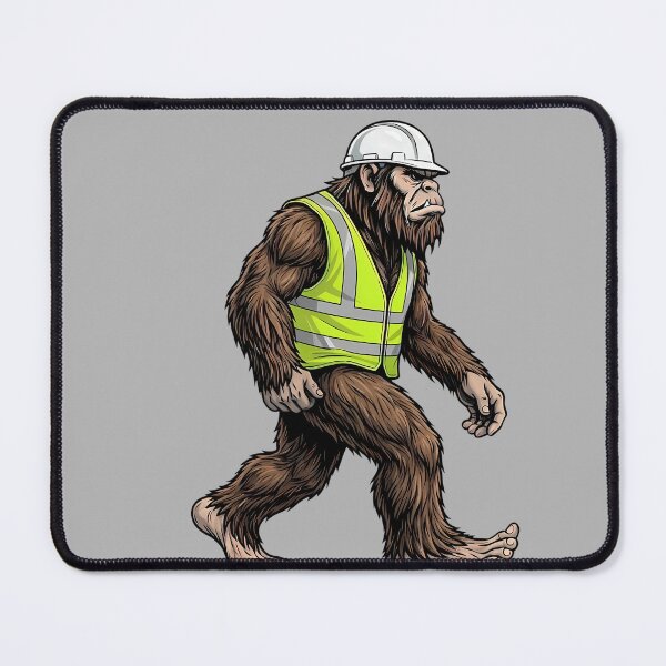 Item preview, Bigfoot Construction Worker Sasquatch Safety Vest Builder Performance designed and sold by GreggRoss.