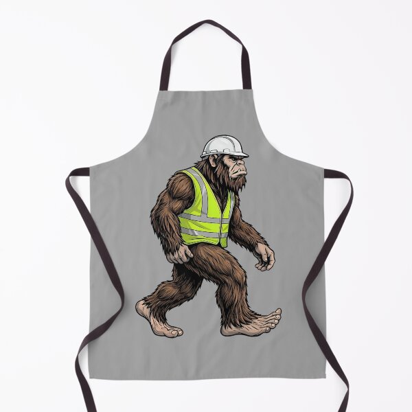 Item preview, Bigfoot Construction Worker Sasquatch Safety Vest Builder Performance designed and sold by GreggRoss.