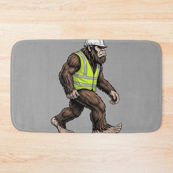 Item preview, Bigfoot Construction Worker Sasquatch Safety Vest Builder Performance designed and sold by GreggRoss.