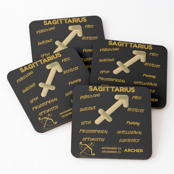Item preview, Sagittarius Zodiac Sign Astrology Symbol Archer Horoscope (Gold Dark) designed and sold by ZODIARA.