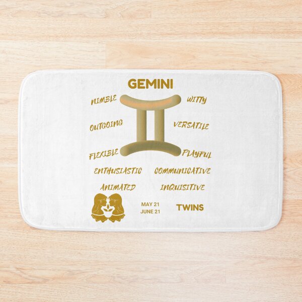 Item preview, Gemini Zodiac Sign Astrology Symbol Twins Horoscope (Gold Light) designed and sold by ZODIARA.
