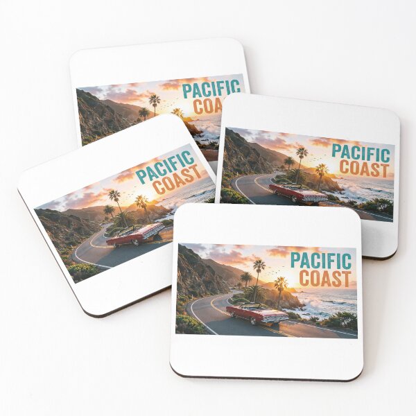 Item preview, *Pacific Coast Highway California Sunset Road Trip Design*  *California Coast Classic Car Palm Trees Sunset Art*  *Pacific Coast Highway Retro Road Trip Travel Gift* designed and sold by Petringo.