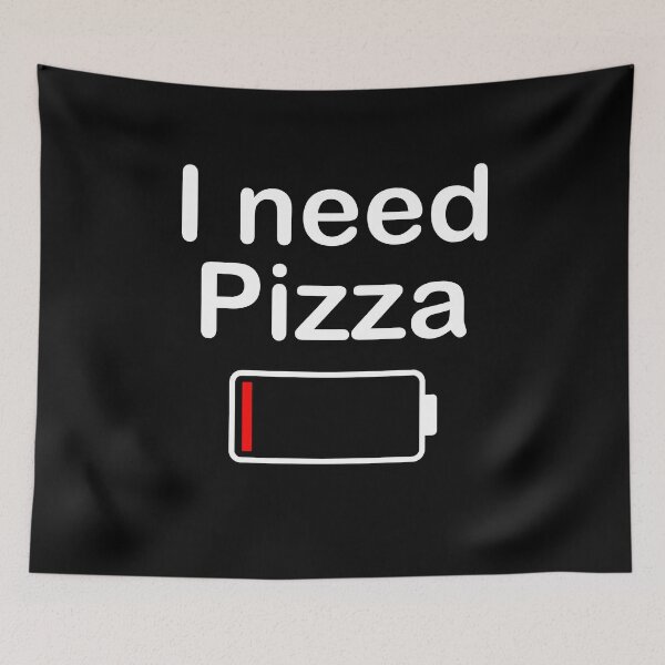 Item preview, I Need Pizza Recharge Italian Food Funny Pizza designed and sold by Randomera.