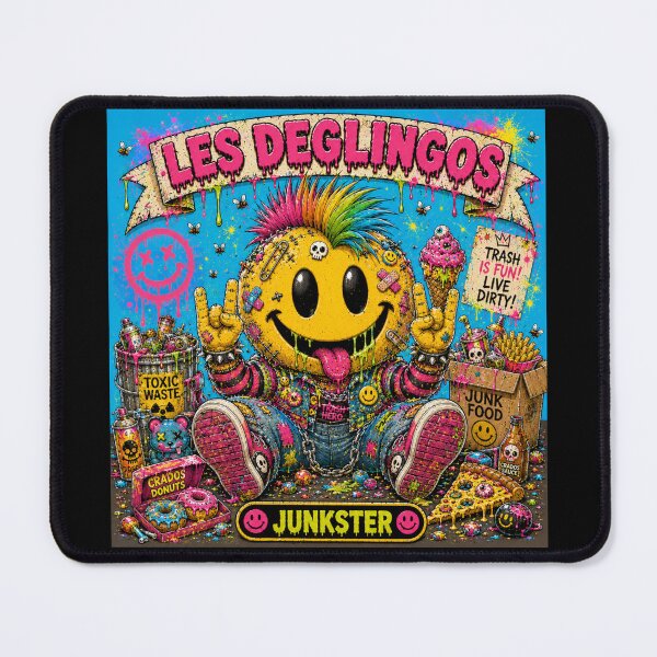 Item preview, Les Déglingos – Junkster | Punk Smiley Street Art Trash Character designed and sold by PLUSHIWORLDtm.
