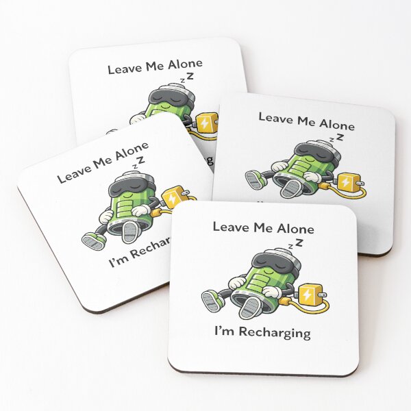 Item preview, Leave Me Alone I’m Recharging – Funny Introvert Battery Cartoon designed and sold by blankTeeShirt.
