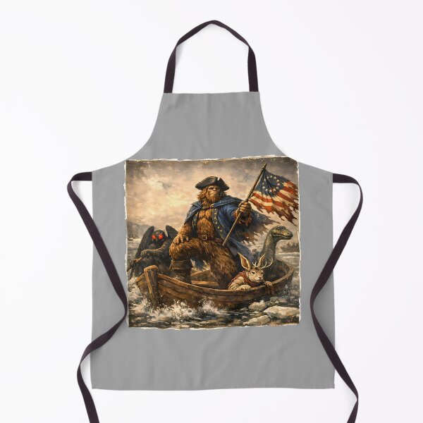 Item preview, Bigfoot Crossing the Delaware Patriotic Funny 4th of July designed and sold by GreggRoss.
