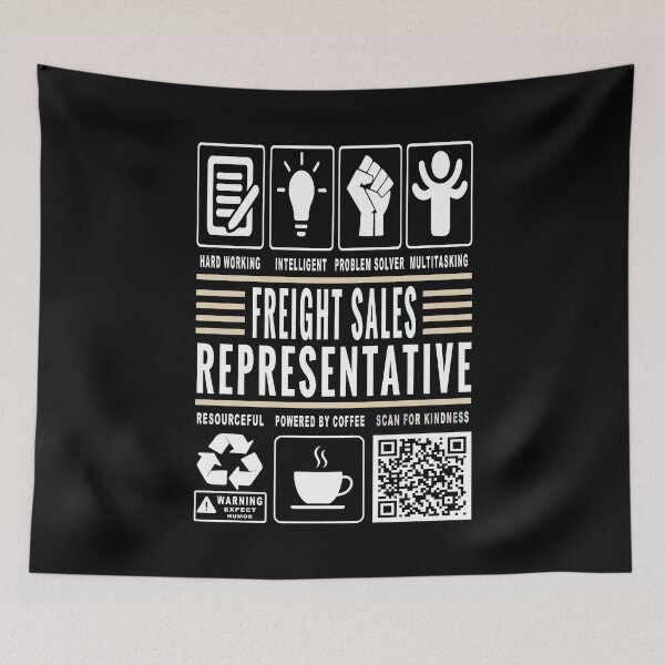 Item preview, Funny Freight Sales Representative Job Description Icons QR Code designed and sold by MerchMaxxing.