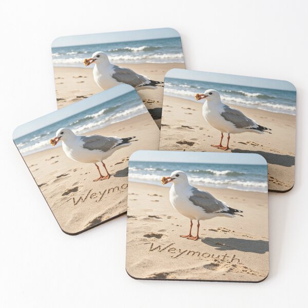Item preview, Herring Gull on Weymouth Beach designed and sold by Andrea Kreates.
