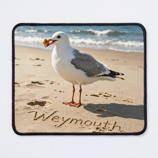 Item preview, Herring Gull on Weymouth Beach designed and sold by Andrea Kreates.