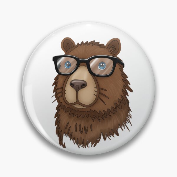 Item preview, Smart Capybara with Glasses - Intellectual Chill Illustration designed and sold by Inka Moon Design.