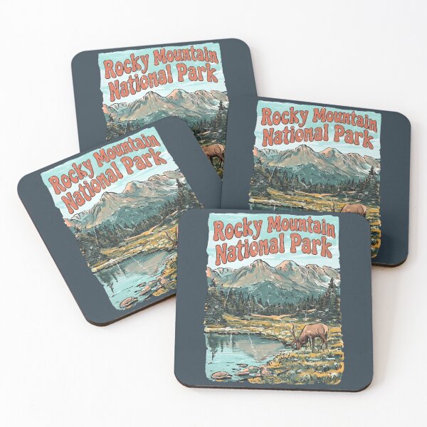 Item preview, Rocky Mountain National Park Cute Elk Colorful Landscape  designed and sold by HowToCanadian.