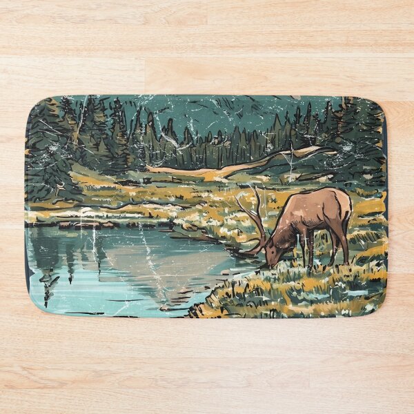 Item preview, Rocky Mountain National Park Cute Elk Colorful Landscape  designed and sold by HowToCanadian.