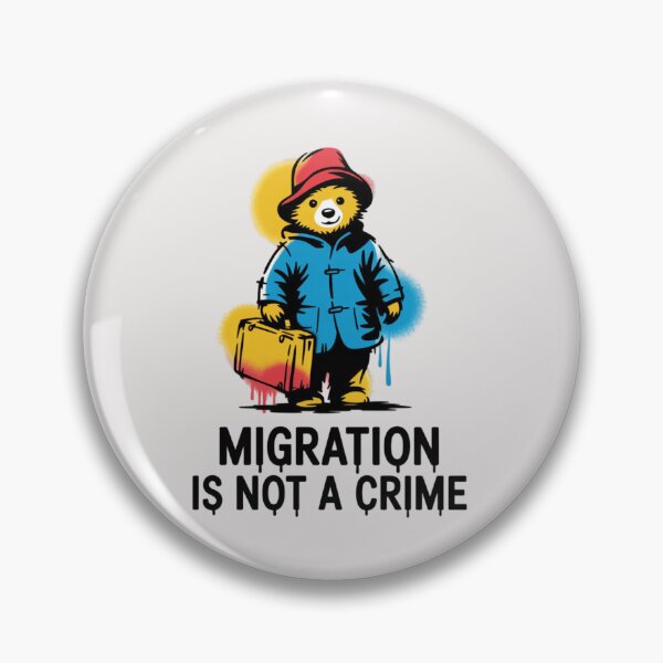 Item preview, Banksy Art - Migration is not a crime designed and sold by 123ks.