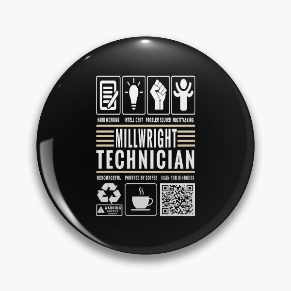 Item preview, Funny Millwright Technician Job Description Icons QR Code designed and sold by MerchMaxxing.