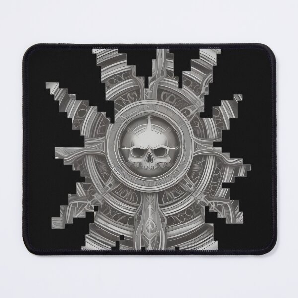 Item preview, Gothic Skull Chaos Star Patch, Cyberpunk Pixel Sacred Geometry Engraving designed and sold by DarkOriginArts.