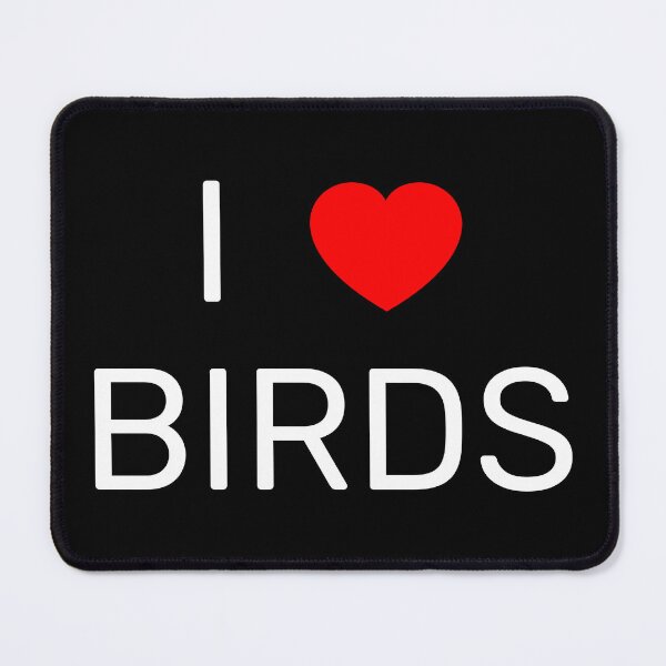 Item preview, I Love Birds Bold Red Heart Bird Lover Gift designed and sold by halmarho.
