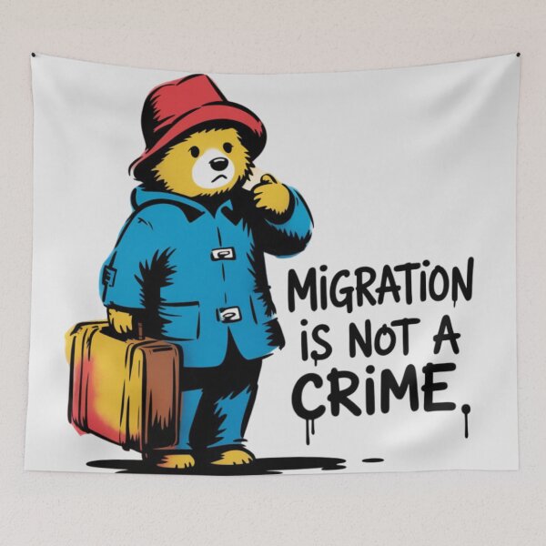 Item preview, Banksy - Migration is not a crime designed and sold by 123ks.