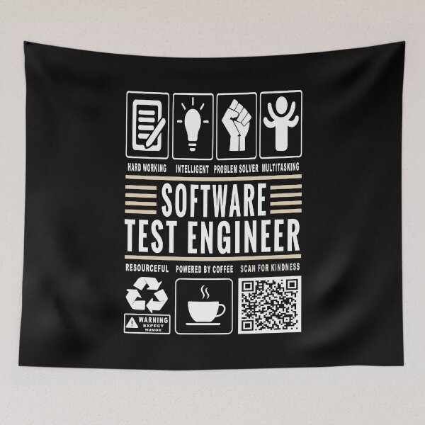 Item preview, Funny Software Test Engineer Job Description Icons QR Code designed and sold by MerchMaxxing.