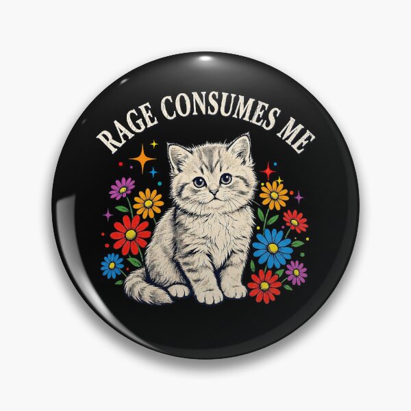 Item preview, Cute Cat Graphic Tee Rage Consumes Me Men Women Teens Funny designed and sold by DeJuasLincoln.