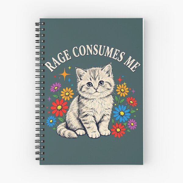 Item preview, Cute Cat Graphic Tee Rage Consumes Me Men Women Teens Funny designed and sold by DeJuasLincoln.