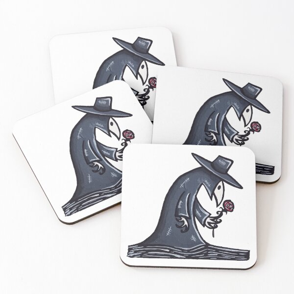 Item preview, Plague Doctor Holding Rose Hand Painted Design designed and sold by TheRainFamily.