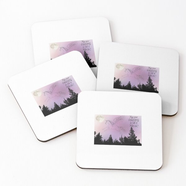 Item preview, Unicorn flying at night designed and sold by RS-Wave.