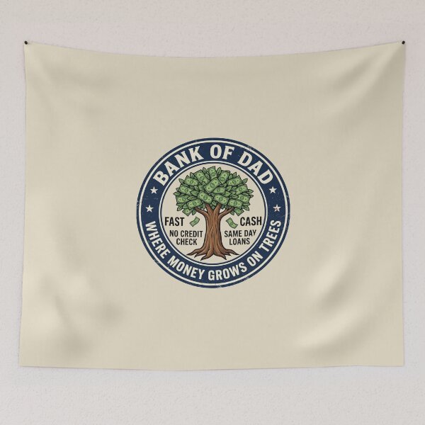 Item preview, Bank of Dad - Where Money Grows on Trees designed and sold by dudelinart.