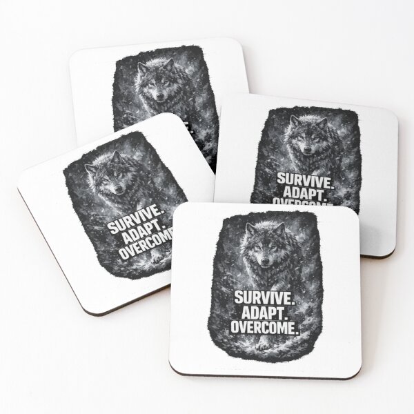 Item preview, Survive Adapt Overcome Wolf Shirt designed and sold by PINK FREE.