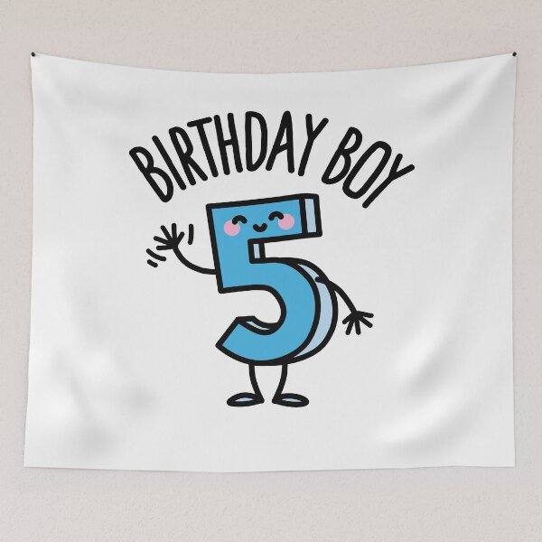 Item preview, Funny boy five years old birthday number 5 kids gift T-Shirt designed and sold by LaundryFactory.