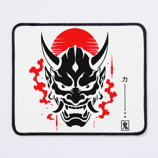 Item preview, Red Japanese Oni Mask Minimalist designed and sold by Naculuduhh.