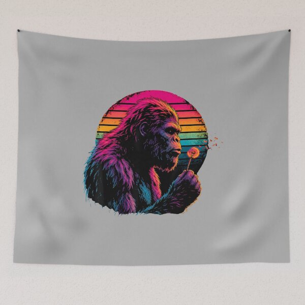Item preview, Vintage Bigfoot with Dandelion Retro Style Animal designed and sold by ArleneRowe.