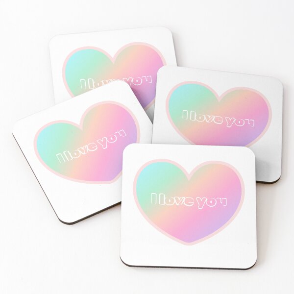 Item preview, Pastel Gradient "I Love You" Heart designed and sold by simranart111.