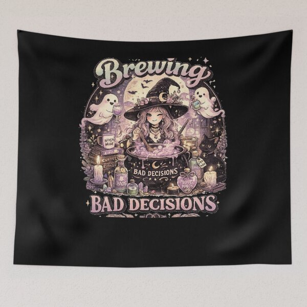 Item preview, Brewing Bad Decisions Witch Coven Halloween Design designed and sold by MotylekAnia.