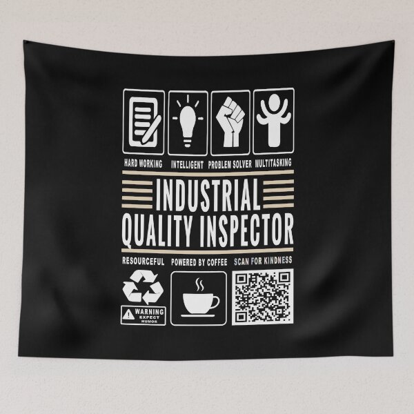 Item preview, Funny Industrial Quality Inspector Job Description Icons QR Code designed and sold by MerchMaxxing.